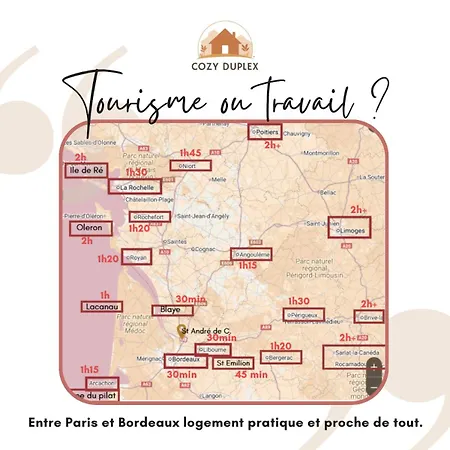 Cozyduplex Calme Et Climatise Au Centre Saint-Andre-de-Cubzac