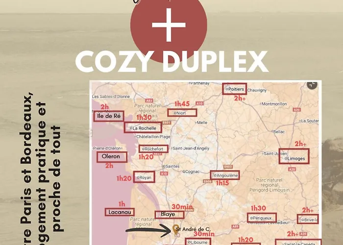 Cozyduplex 4-5 Pers & Bebe Dans Le Centre Vakantiehuis Saint-André-de-Cubzac